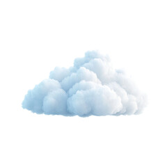 Light-blue, fluffy cumulus cloud graphic