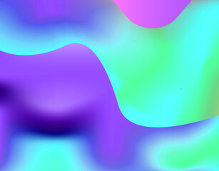 Abstract gradient background with smooth flowing blend of purple, green, blue, and pink colors creating a vibrant fluid texture for design use