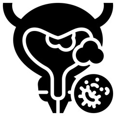 Bladder cancer icon for cancer diagnosis, website, application, printing, document, poster design, etc