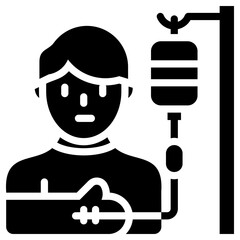 Chemotherapy icon for cancer diagnosis, website, application, printing, document, poster design, etc