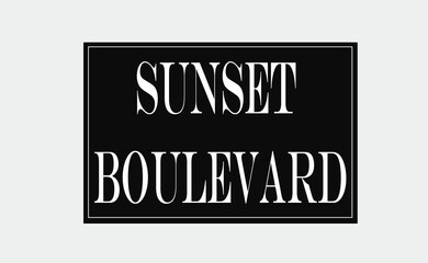 Black Sunset Boulevard Sign