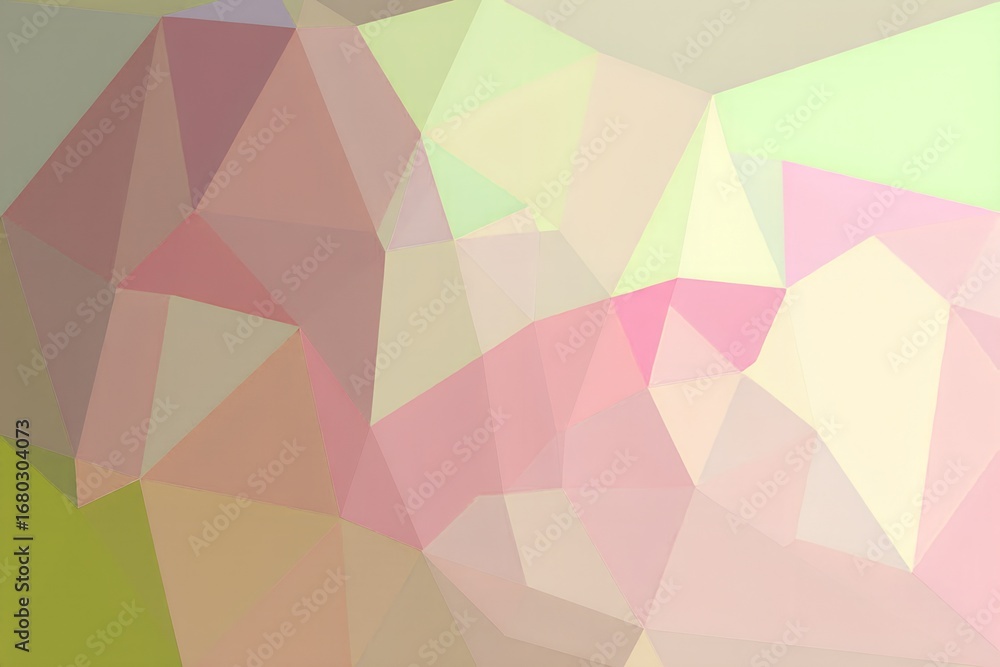 Poster abstract geometric background with soft pastel colors and triangular shapes