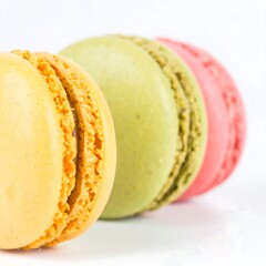 Colorful Macarons Close Up