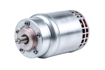 Silver Universal Motor AC DC Product on Transparent Background