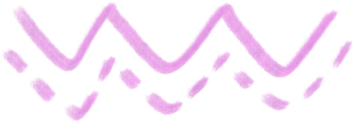 Purple Zigzag Line Drawing – Hand Drawn Minimal Border Clipart PNG