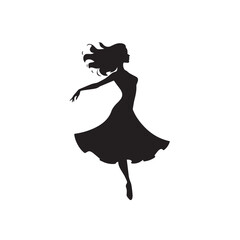 Beautiful Woman Black and White Vector Image Illustration Fashion Girl Portrait Line Art Drawing