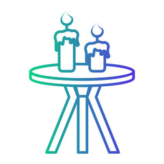candle Line Gradient Icon