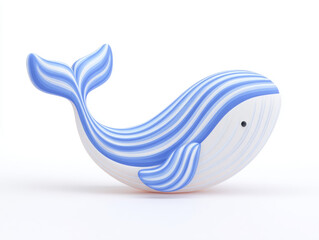 Fototapeta premium blue cartoon whale