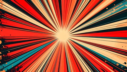 Radiant burst of color radiating outwards