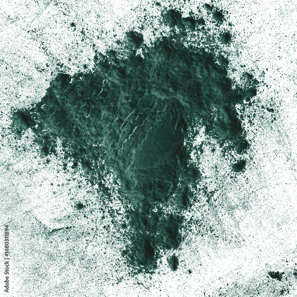Poster abstract green blot on transparent backdrop a textured overlay element for artistic designs and crea