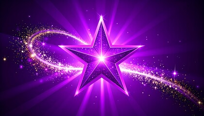 Radiant purple starburst