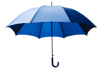 blue umbrella isolated on a transparent background, cutout png file in png format, ultra-realistic photography. 