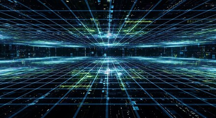 Digital Network Futuristic Technology.