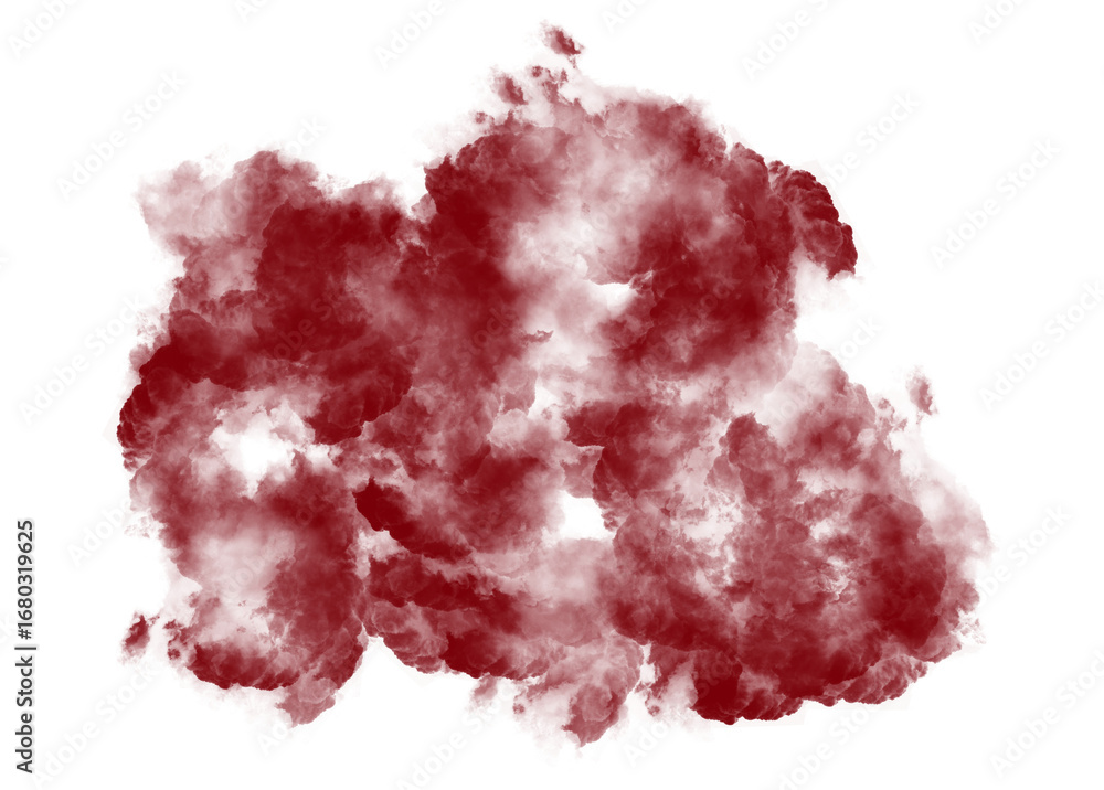 Poster crimson red cloud of hues on transparent backdrop a vivid and intense visual element for creating dr