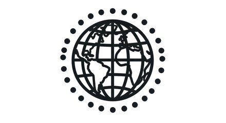 Isolated World Globe