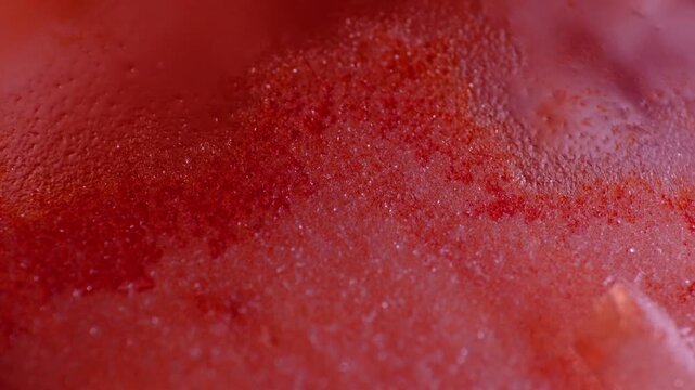 Macro footage of ice defrost 