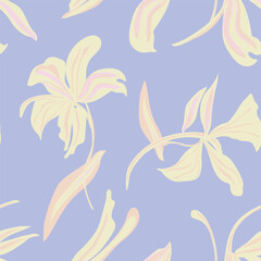 Fototapeta premium Pastels Botanical Floral Seamless Pattern Design