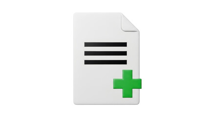 Isolated Add File Icon