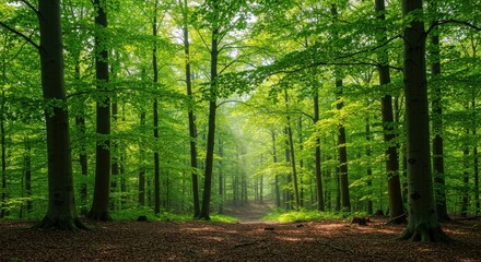 Obraz premium footpath in the forest