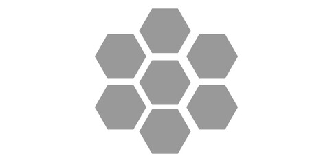 Hexagon simple flat design for infographic report,vector illustration.