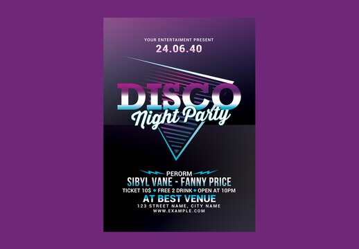 Disco Night Party Flyer