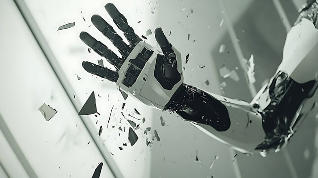 Robotic Hand Shattering Glass: A Display of Strength and Precision
