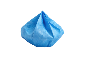 Blue Origami Water Bomb on Transparent Background