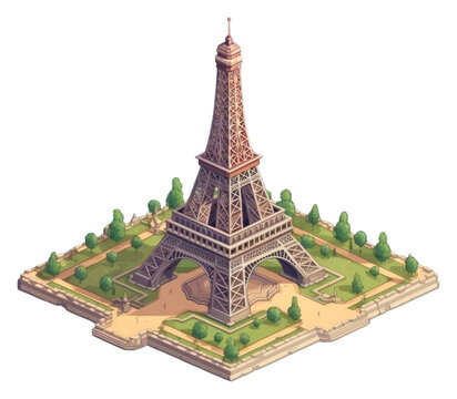 PNG Eiffel tower architecture building outdoors.