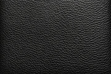 Close-up view of black leather texture