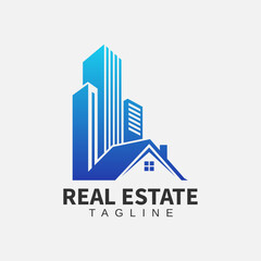 Minimalist Home Property Logo Design, Creative Real Estate Branding Vector Template
