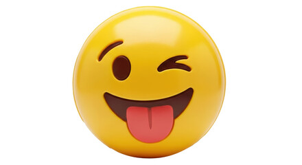 Isolated Winking Face Emoji