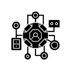 api interface  integration vector silhouette 
