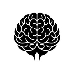 brain intelligence  mind vector silhouette 