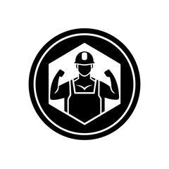 contractor icon  strong build  with a price tag ic