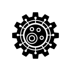 digital twin gears icon vector isolated 