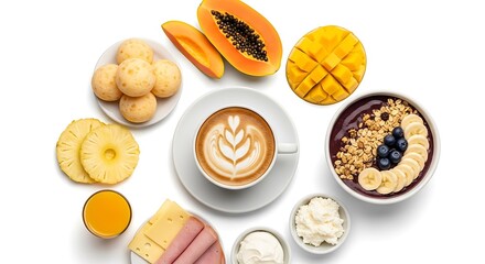 Colorful and Delicious Breakfast Spread.