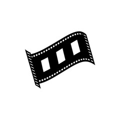 Fototapeta premium film strip icon with a subtle play on light and sh