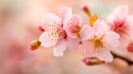 Obraz premium cherry blossom close up