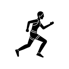 sportstech running person icon vector isolated 