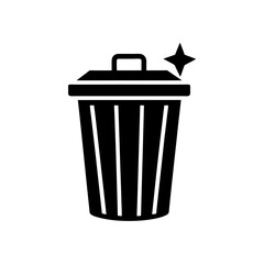 trash bin  delete vector silhouette 