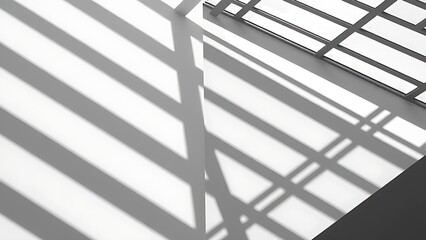 Geometric architectural composition with striking shadows and monochrome aesthetic.
