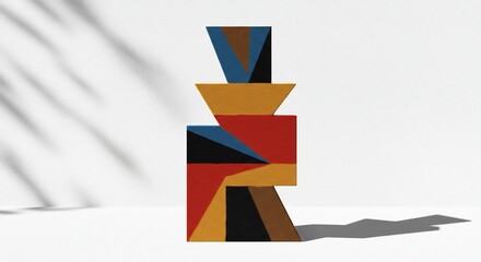 抽象幾何学模様の立体作品