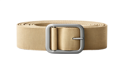 Yoga strap with buckle and stretch marks transparent background