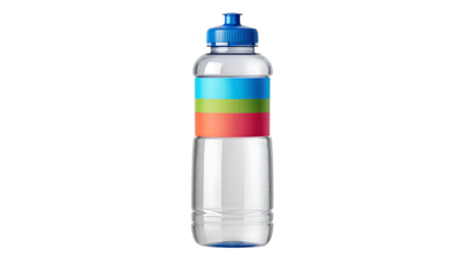 Sports water bottle with flip cap transparent background