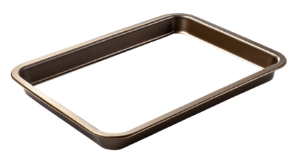 Baking tray with non stick coating transparent background