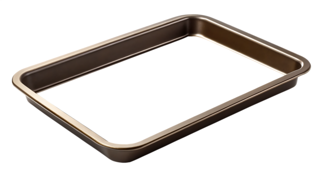 Baking tray with non stick coating transparent background