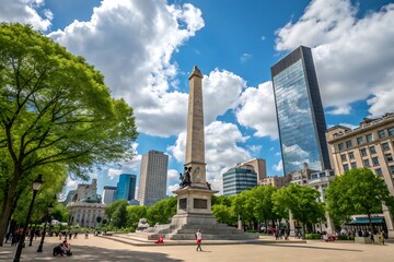 Fototapeta premium The photograph showcases a beautiful intersection of food and motion, emphasizing the clean, white milk and the vibrant, healthy fruit drop.