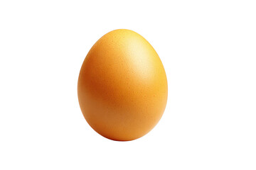 Single Whole Brown Egg on Transparent Background