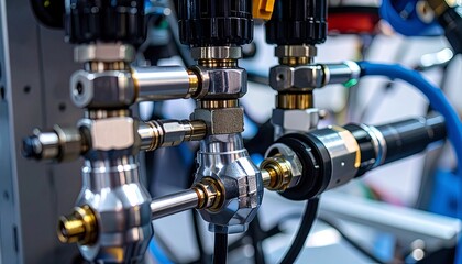 Close-up industrial machinery components