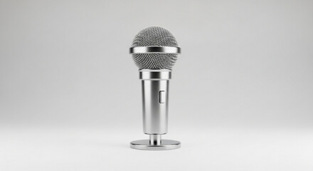 Microphone audio recording equipment professional sound system studio vocal performance device silver mic